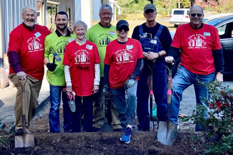 Volunteers Landscaping At Georgia Mountain Hospice